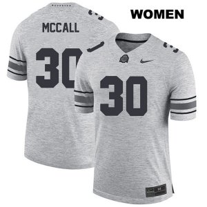 Women's NCAA Ohio State Buckeyes Demario McCall #30 College Stitched Authentic Nike Gray Football Jersey IQ20Q21BC